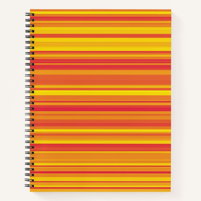 Orangefarbene, gelbe Streifen Notizbuch (Vorderseite)