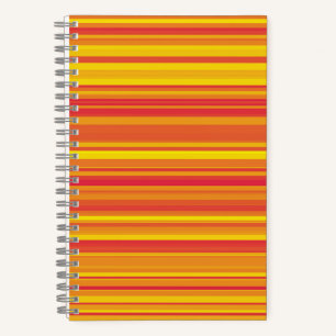 Orangefarbene, gelbe Streifen Notizbuch