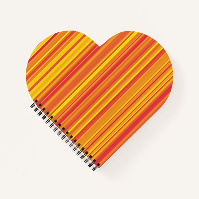 Orangefarbene, gelbe Streifen Notizbuch (Vorderseite)
