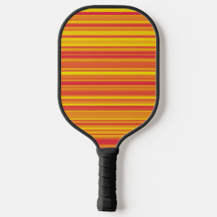 Orangefarbene, gelbe Streifen Pickleball Schläger