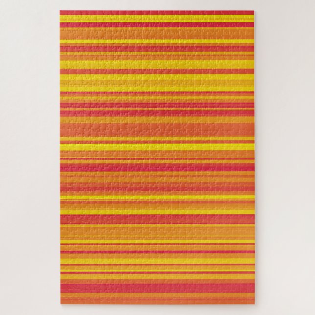 Orangefarbene, gelbe Streifen Puzzle (Vertikal)