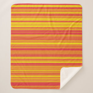 Orangefarbene, gelbe Streifen Sherpadecke