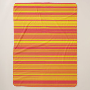 Orangefarbene, gelbe Streifen Sherpadecke