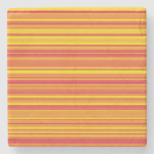 Orangefarbene, gelbe Streifen Steinuntersetzer