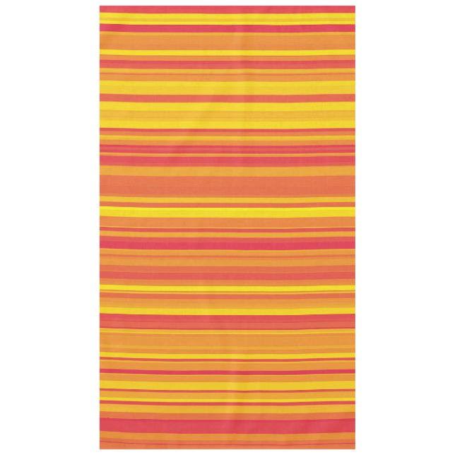 Orangefarbene, gelbe Streifen Tischdecke (Vorderseite)