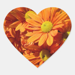 Orangefarbene Herzkleber Herz-Aufkleber