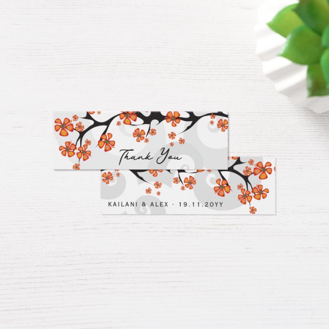 Orangefarbene Hibiskus Wirbel Tropische Hochzeitst (Schreibtisch)