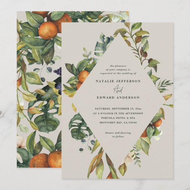 Orangefarbene Hochzeit (Vorne/Hinten)