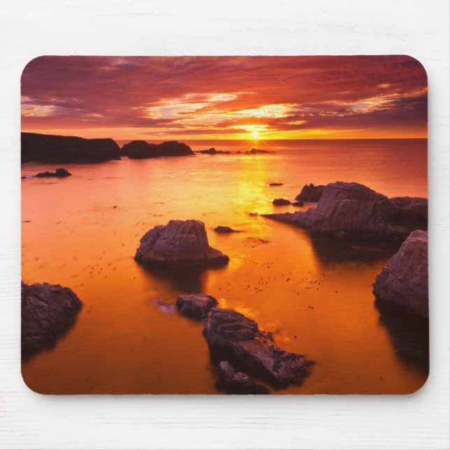 Orangefarbene Jahreszeit, Sonnenuntergang, Kalifor Mousepad (Vorne)