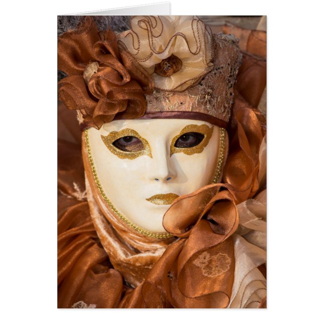 Orangefarbene Karnevalskostüme, Venedig (Vorne)