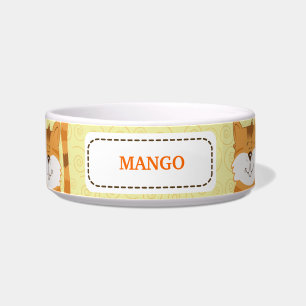 Orangefarbene Katzen, nach Kundenwunsch, Futtersch Napf