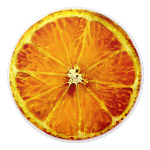 Orangefarbene Keramik Keramikknauf