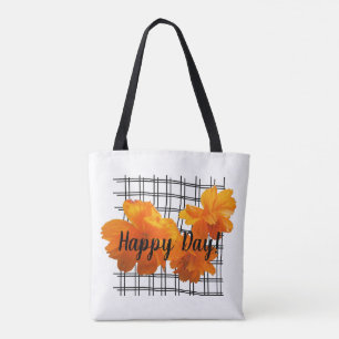 Orangefarbene Kosmos-Blume am Schwarzen Raster auf