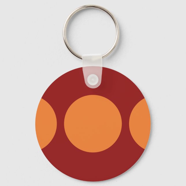 Orangefarbene Kreise Schlüsselanhänger (Vorderseite)