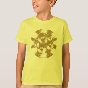 Orangefarbene Lautsprecher T-Shirt