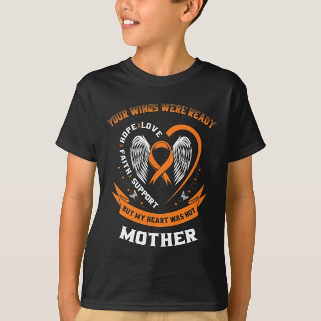 Orangefarbene Leukämie Bewusstseinsbildung Mama Ih T-Shirt (Vorderseite)
