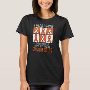 Orangefarbene Leukämie Warrior Leukämie Bewusstsei T-Shirt
