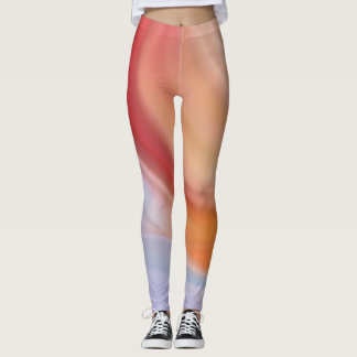 Orangefarbene lila grüne Flüssigkeiten Leggings
