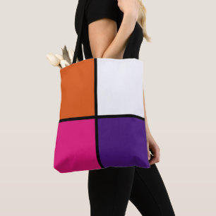 Orangefarbene, Lila und Hot-Pink-Quadrate
