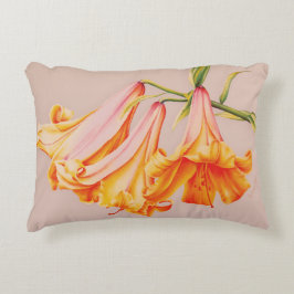 Orangefarbene Lilien, Kissen für Kunstmalerei