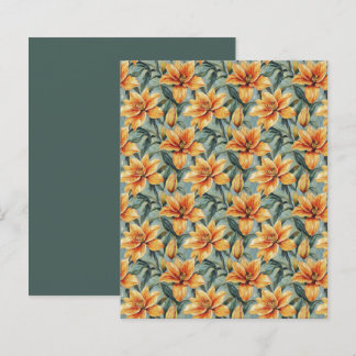 Orangefarbene Lily & Salbei Hintergrund Scrapbook