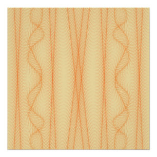 Orangefarbene Linien auf gelbem Hintergrund Poster