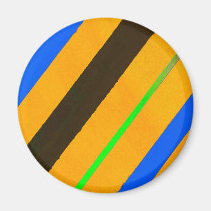 Orangefarbene Linien Magnet