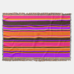 Orangefarbene, Magenta und Lila gestrichene Keuchd Decke