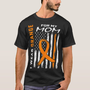Orangefarbene Mama Leukämie Aufklärungsflagge T-Shirt