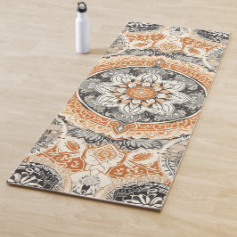 Orangefarbene Mandala Yogamatte