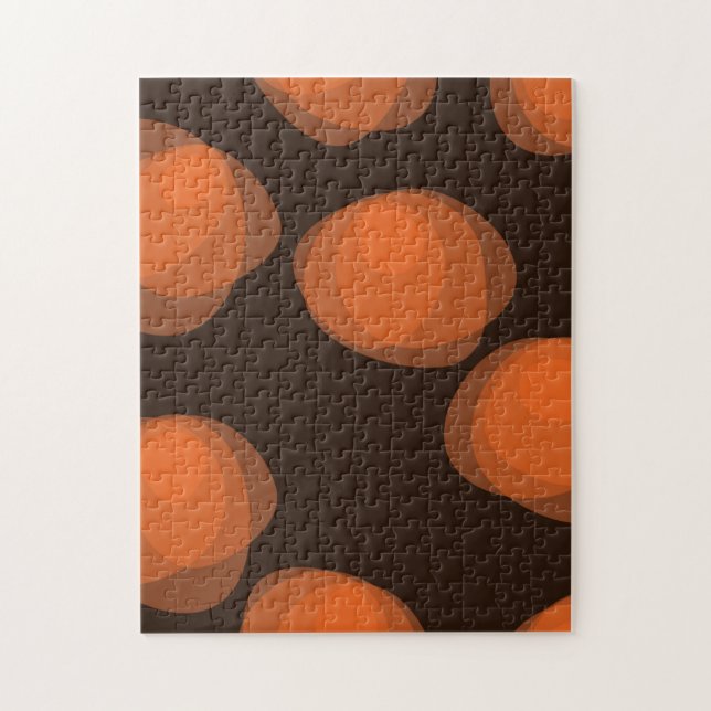 Orangefarbene, moderne, coole, trendige abstrakte  puzzle (Vertikal)