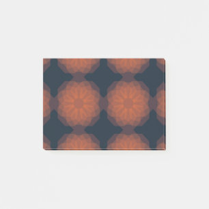 Orangefarbene, moderne geometrische Blume Post-it Klebezettel