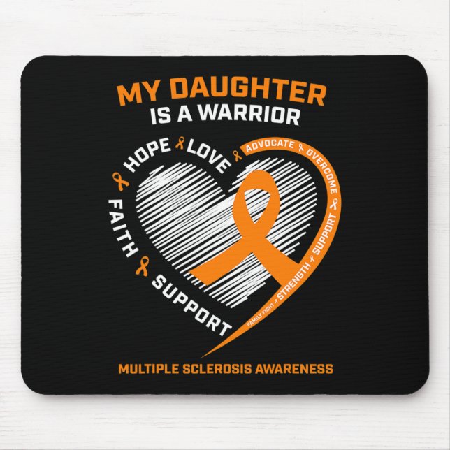 Orangefarbene Multiple Sklerose Aw Mousepad (Vorne)