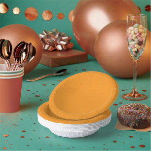 Orangefarbene Papier-Party-Schalen Pappteller