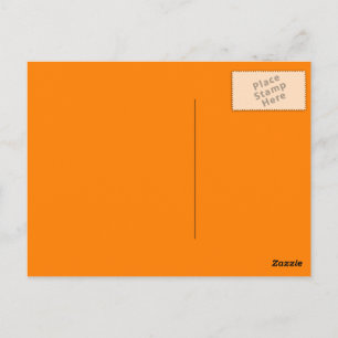 Orangefarbene Postkarte in Uni