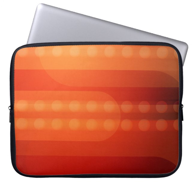 Orangefarbene Punkte auf einem besonderen Elektron Laptopschutzhülle (Vorderseite)