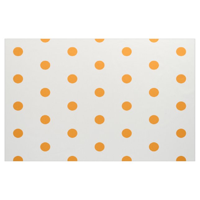 Orangefarbene Punkte auf weiß Stoff (Fat Quarter (45,7 x 55,9 cm))
