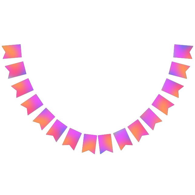 Orangefarbene, rosa, Lila Party-Jagdfahnen Wimpelkette (Alle)