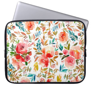 Orangefarbene Rose Blütensommer Laptopschutzhülle