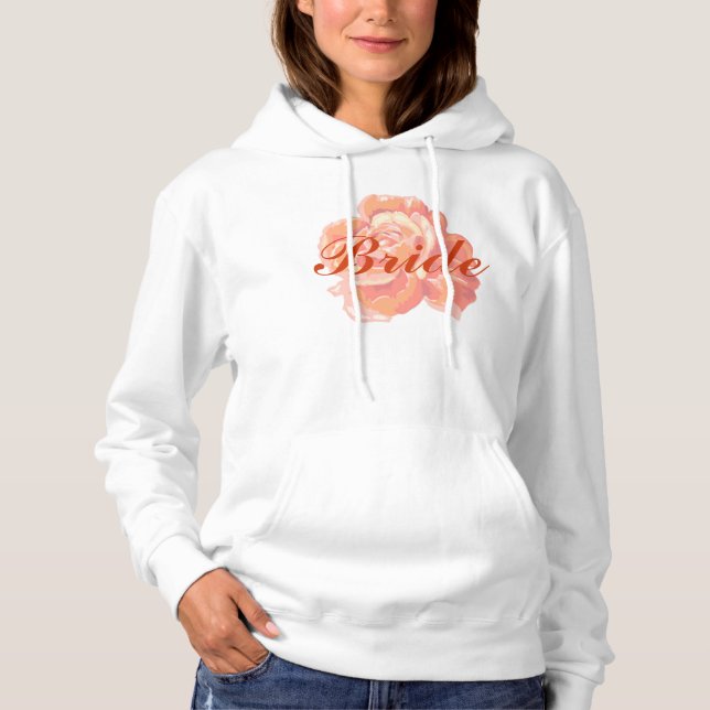 Orangefarbene Rose Hoodie