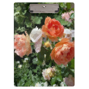 Orangefarbene Rose Klemmbrett