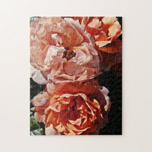 Orangefarbene Rose Künstlerischer Stil Puzzle