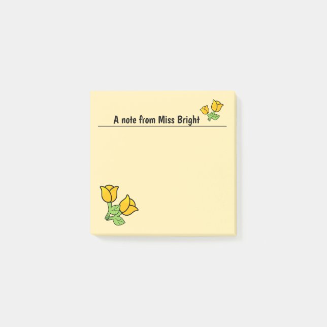 Orangefarbene Rose Post-it Klebezettel (Vorderseite)