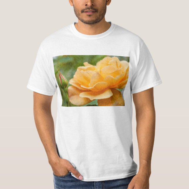 Orangefarbene Rose T-Shirt (Vorderseite)
