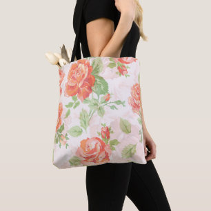 Orangefarbene Rose Tasche