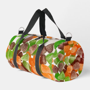 Orangefarbene rote Kaugummi mit Zucker bestreut Duffle Bag