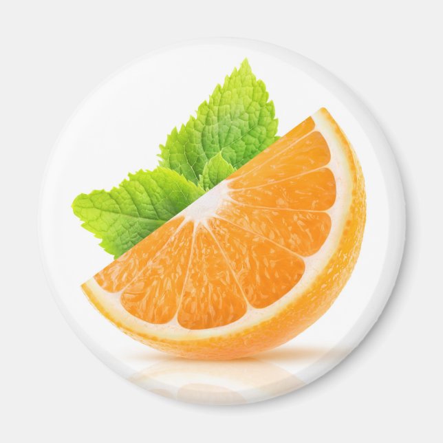Orangefarbene Scheibe Magnet (Vorne)