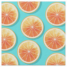 Orangefarbene Scheiben auf blau