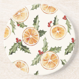 Orangefarbene Scheiben Getränkeuntersetzer