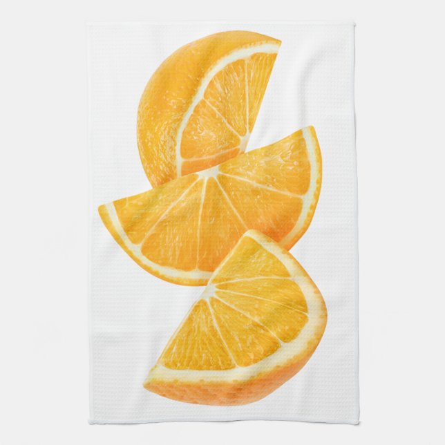Orangefarbene Scheiben Küchentuch (Vertikal)